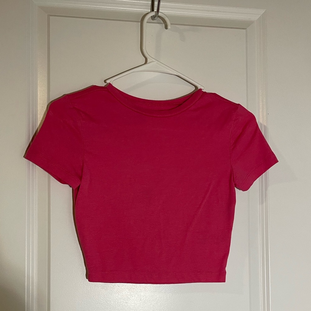 hot pink crop top